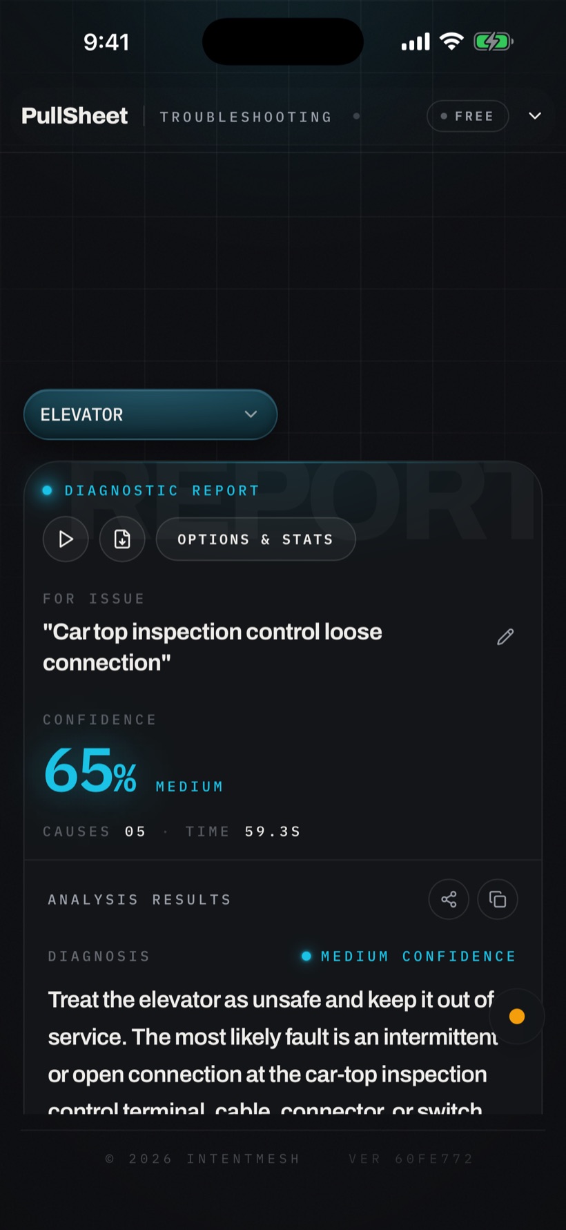 A safety-first diagnostic report